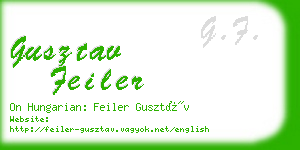 gusztav feiler business card